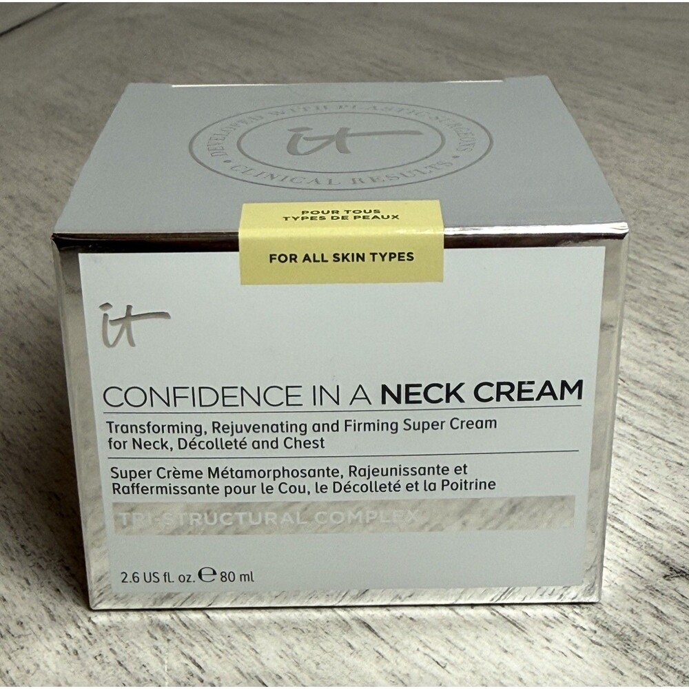 It Cosmetics Confidence in a Neck Cream Tri-Structural New 2.6 FLOz 80mL NWB
